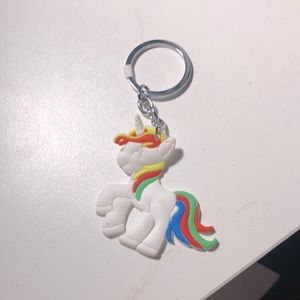 Rainbow colored key chain